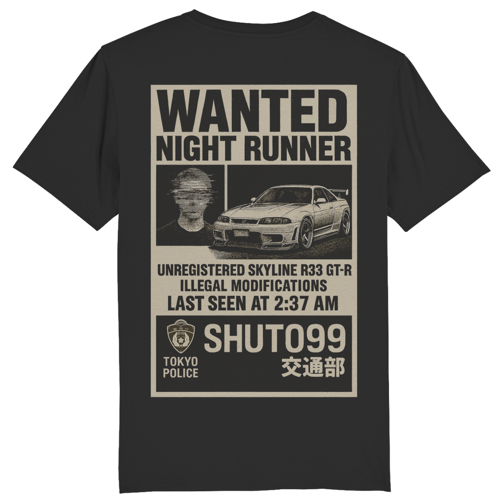 Wanted Night Runner - Fitted Tee