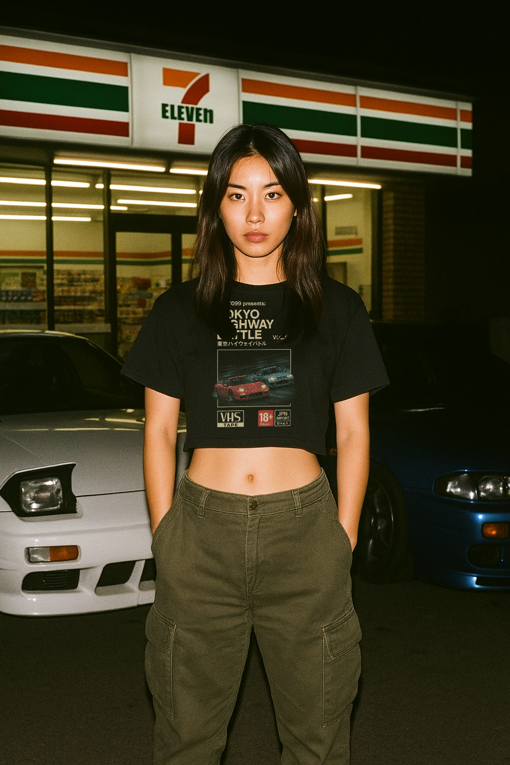 00 TOKYO HIGHWAY BATTLE VOL. 01 - Oversize Crop Top